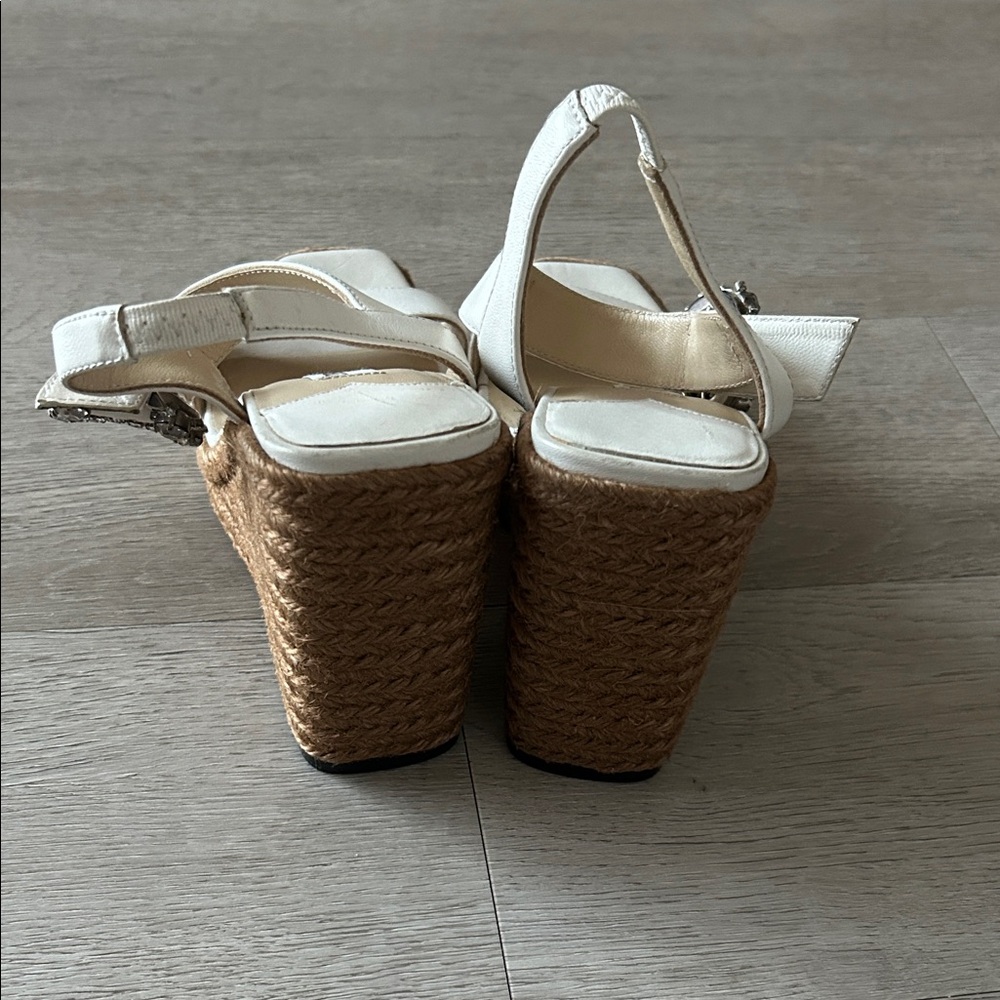 Jimmy Choo Mirabelle Latte Leather Wedge - Picture 3 of 4